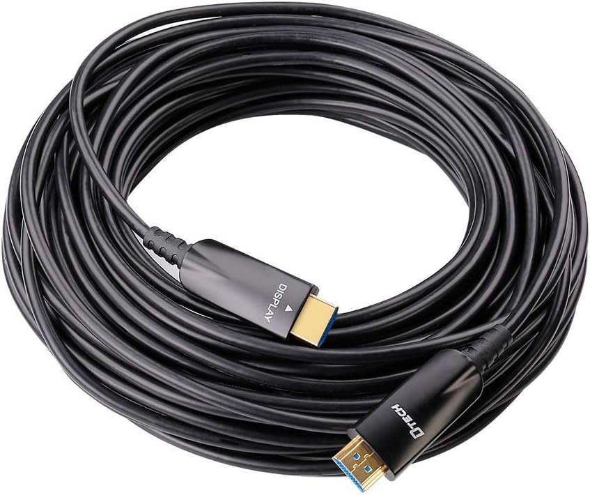 75ft Fiber Optic HDMI Cable 4K 30Hz 1080p 60Hz Black Pack of 2 W221