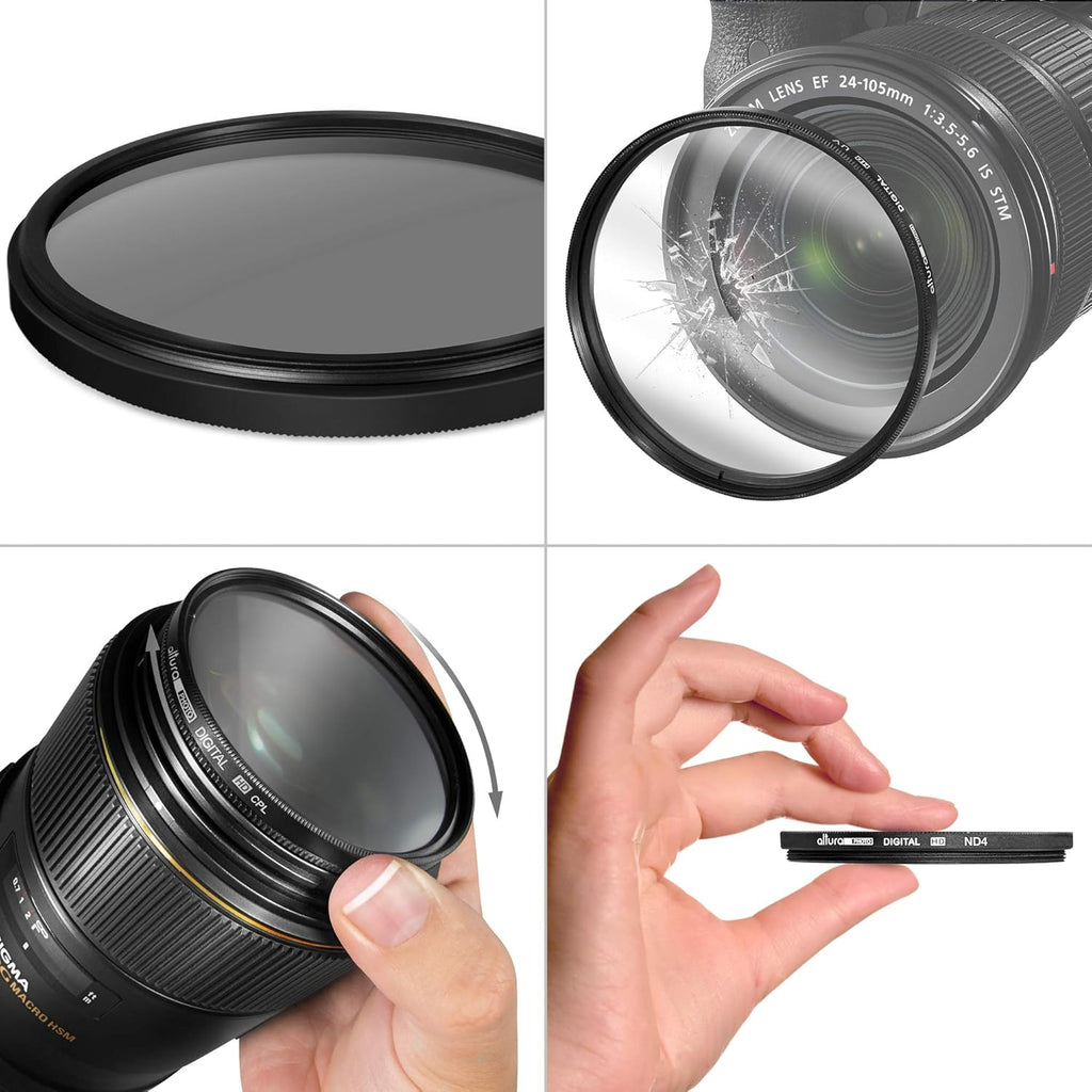 95MM Lens Filter Kit with ND, CPL, UV Filter and Lens Filter Case K582