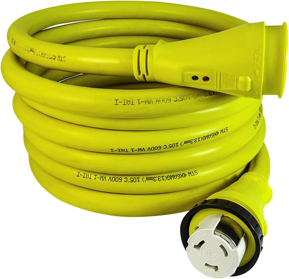 25FT 50 Amp NEMA SS2-50P to SS2-50R Shore Power Cord Extension R555289