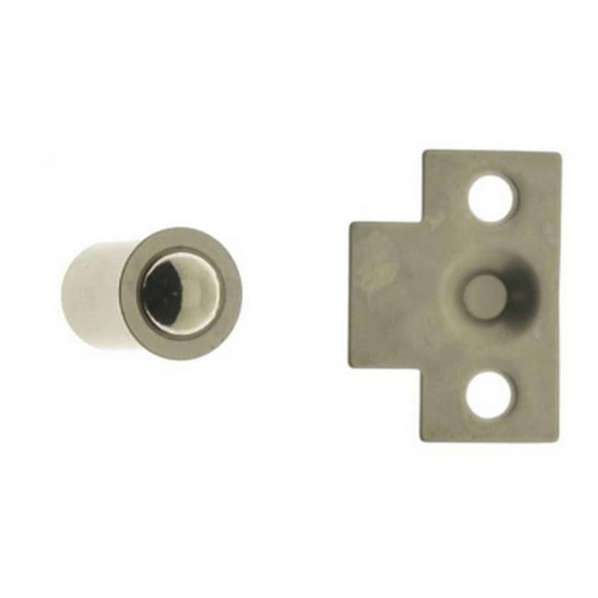 Solid Brass Mini Ball Catch, Satin Nickel R117