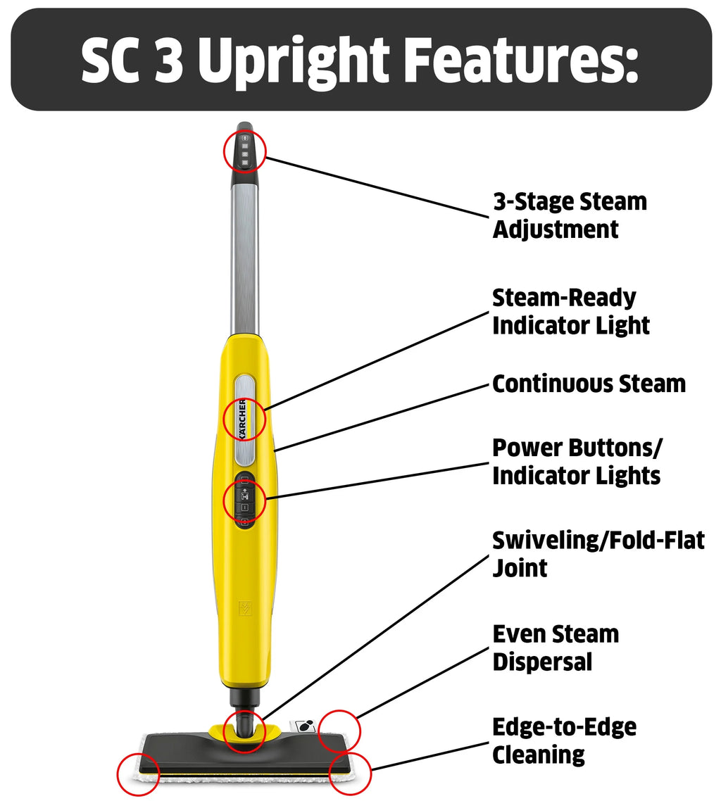 Upright Steam Mop for Hard Floors and Carpet Cleaner Z75679