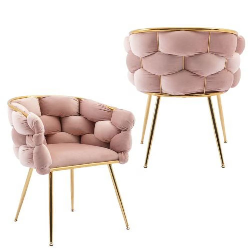 Pink Velvet Single Sofa Chair Set Of 2 Q46064