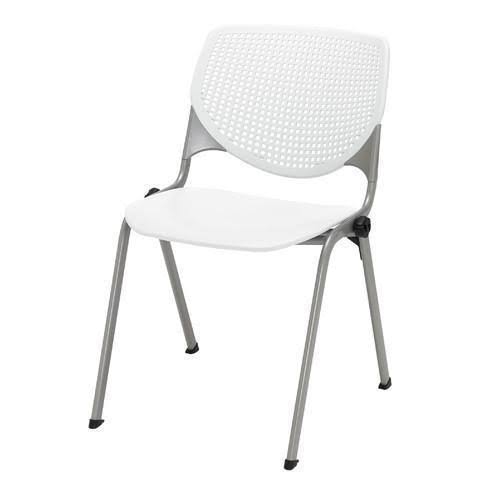 Sky Blue Poly Stack Chair with Perforated Back P45502