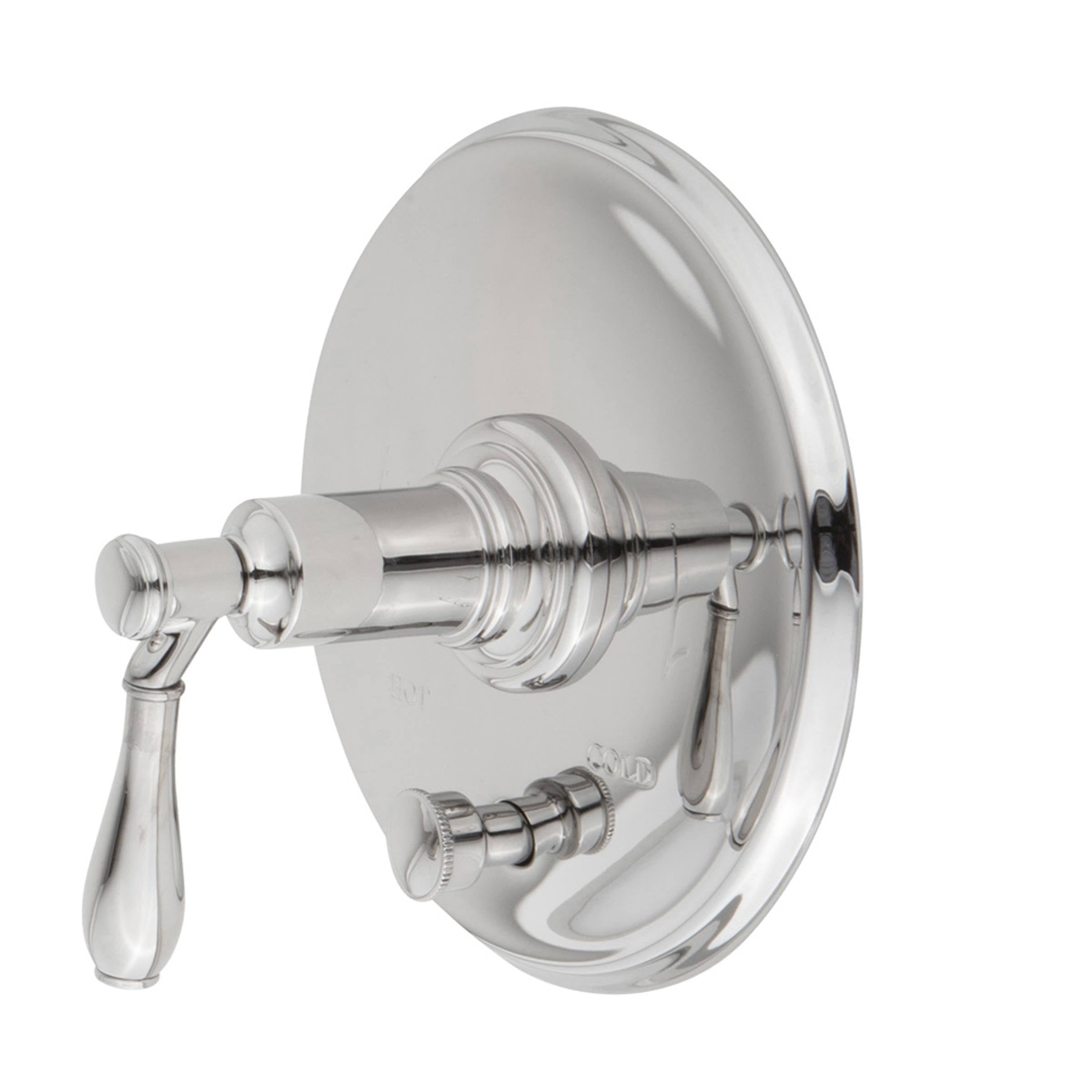 Balanced Pressure Tub & Shower Diverter Plate with Handle Antique Nickel H3479
