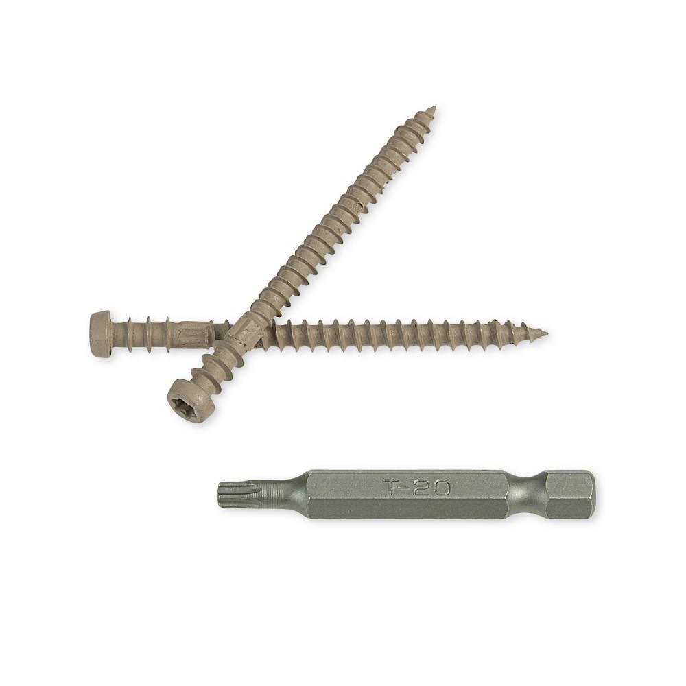 Light Gray Epoxy Coated Carbon Steel Decking Fastening System U3440