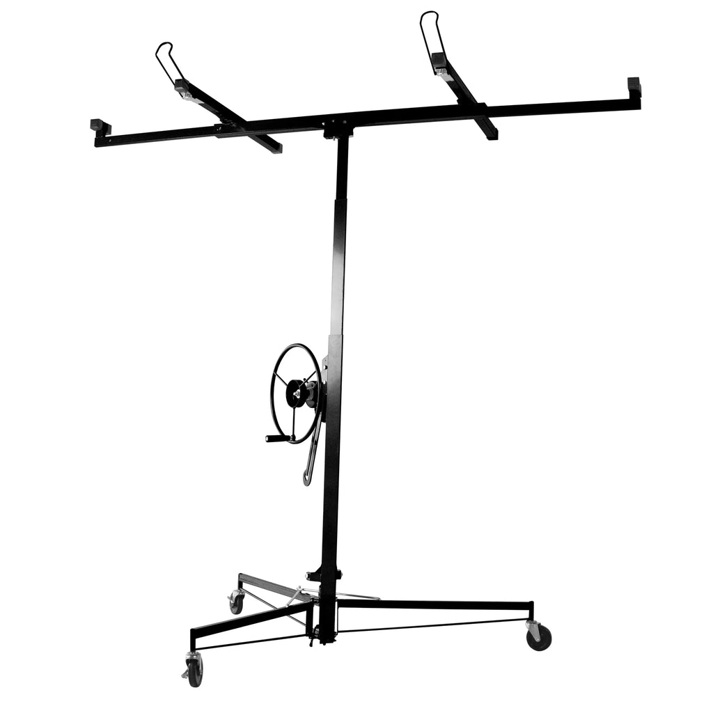 11FT Steel Drywall Panel Hoist Jack with Lockable Wheels W17597