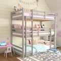 Gray Triple Twin Wood Bunk Bed F714279