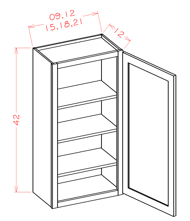 Grey 1 Door 3 Shelves Wall Cabinet High-Density Fiberboard M252