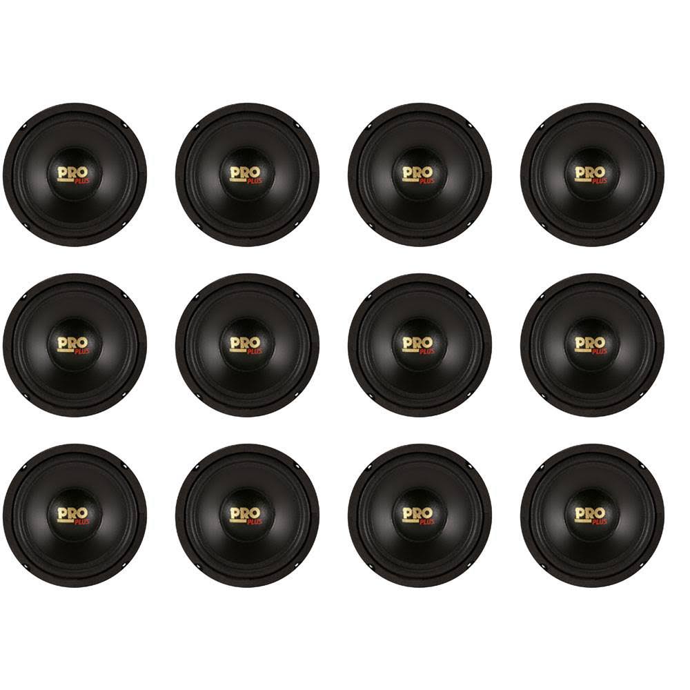 12 Pack 200 Watt Car Audio Midrange Woofer Speaker D71136