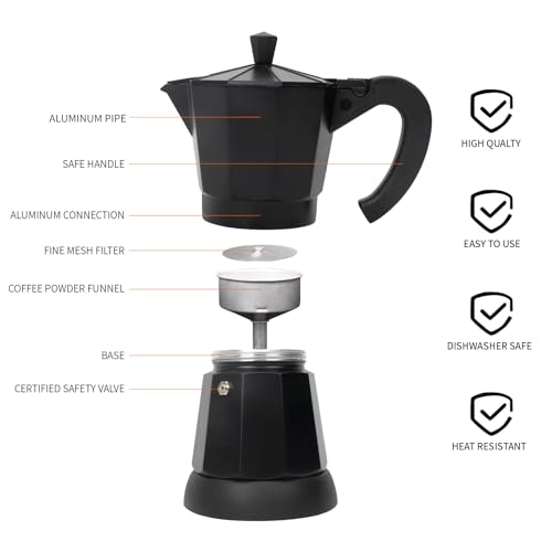 6 or 3cup Electric Espresso Coffee Maker C46935