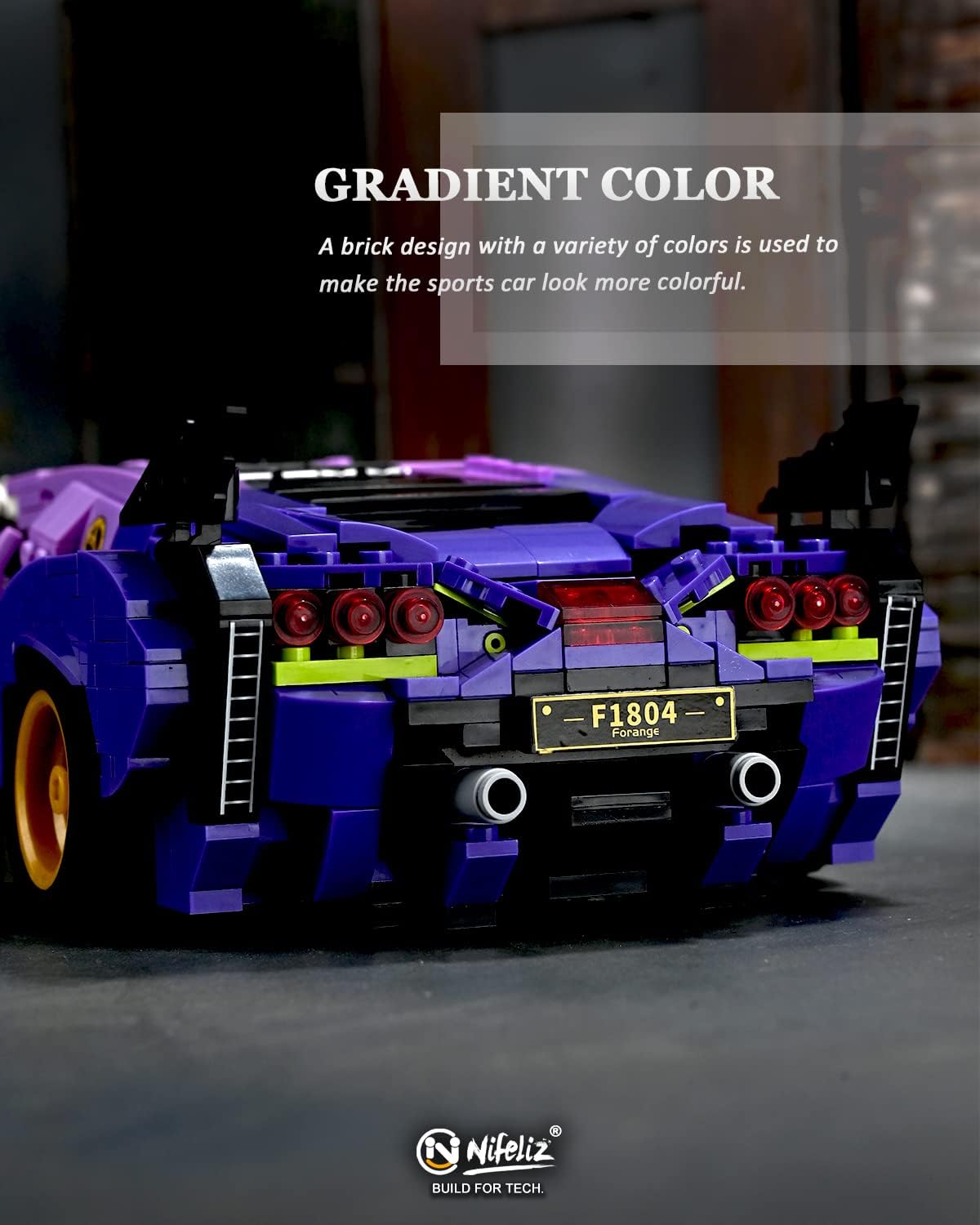 1:14 Scale Sports Car Model Building Kit (1223 Pcs) N981467