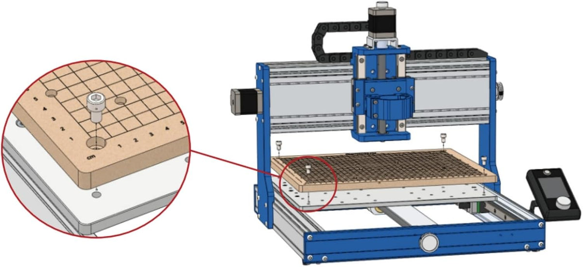 CNC Router Machine with Linear Guide & Ball Screw Motion, 360 x 300 x 12mm F60346