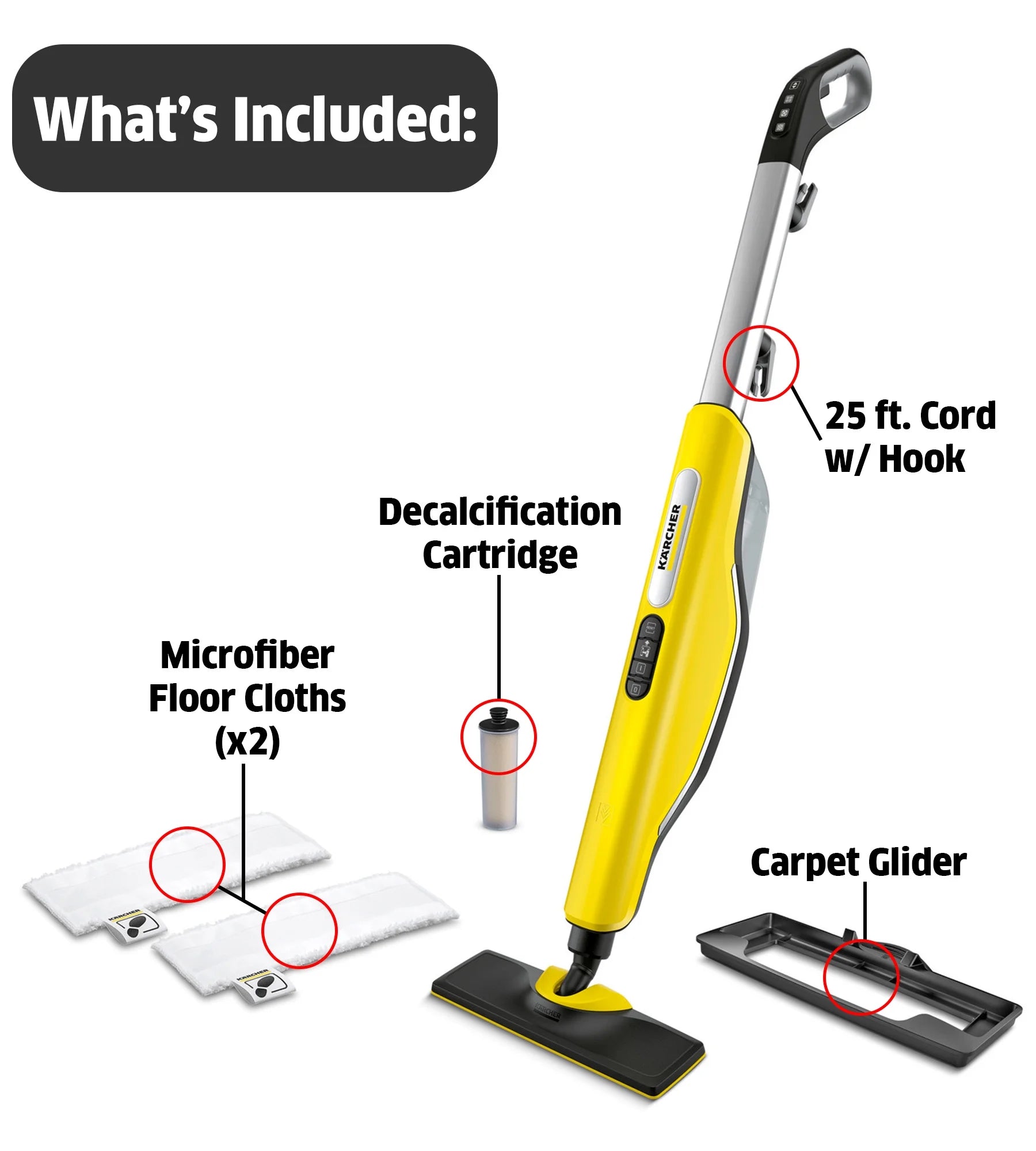 Upright Steam Mop for Hard Floors and Carpet Cleaner Z75679