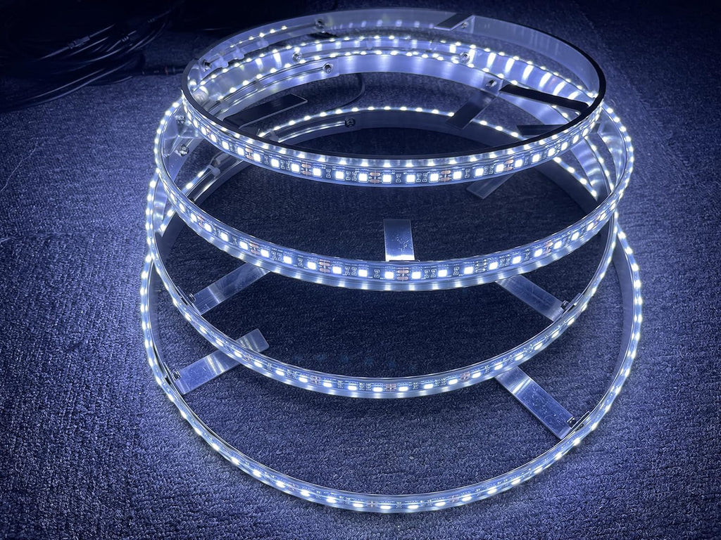 17.5 Pure White Flashing LED Wheel Light Kit IP68 Waterproof J89959