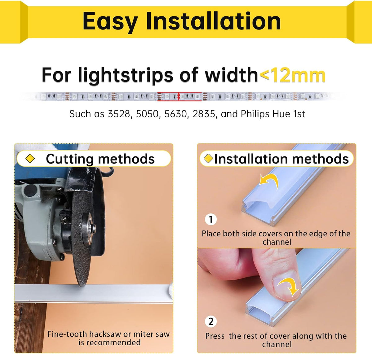 40Pack 3.3FT LED Channel System with Milky White Cover Lens, Silver Aluminum Extrusion Profile Housing Track Z408529