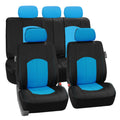 Blue Perforated Leatherette Car Seat Covers N556
