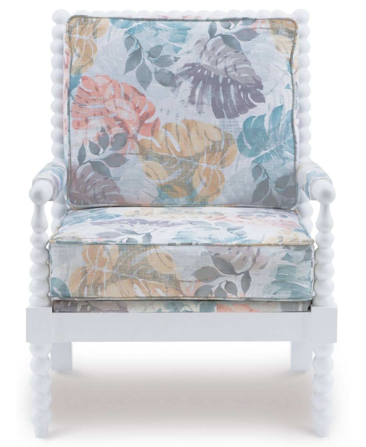 White Spindle Wood Frame Chair Y853