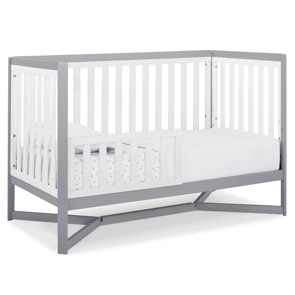 White/Gray 4-in-1 Convertible Crib J339637
