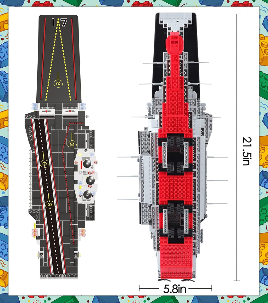 1131 Pieces Military Aircraft Carrier Building Blocks Set C4669