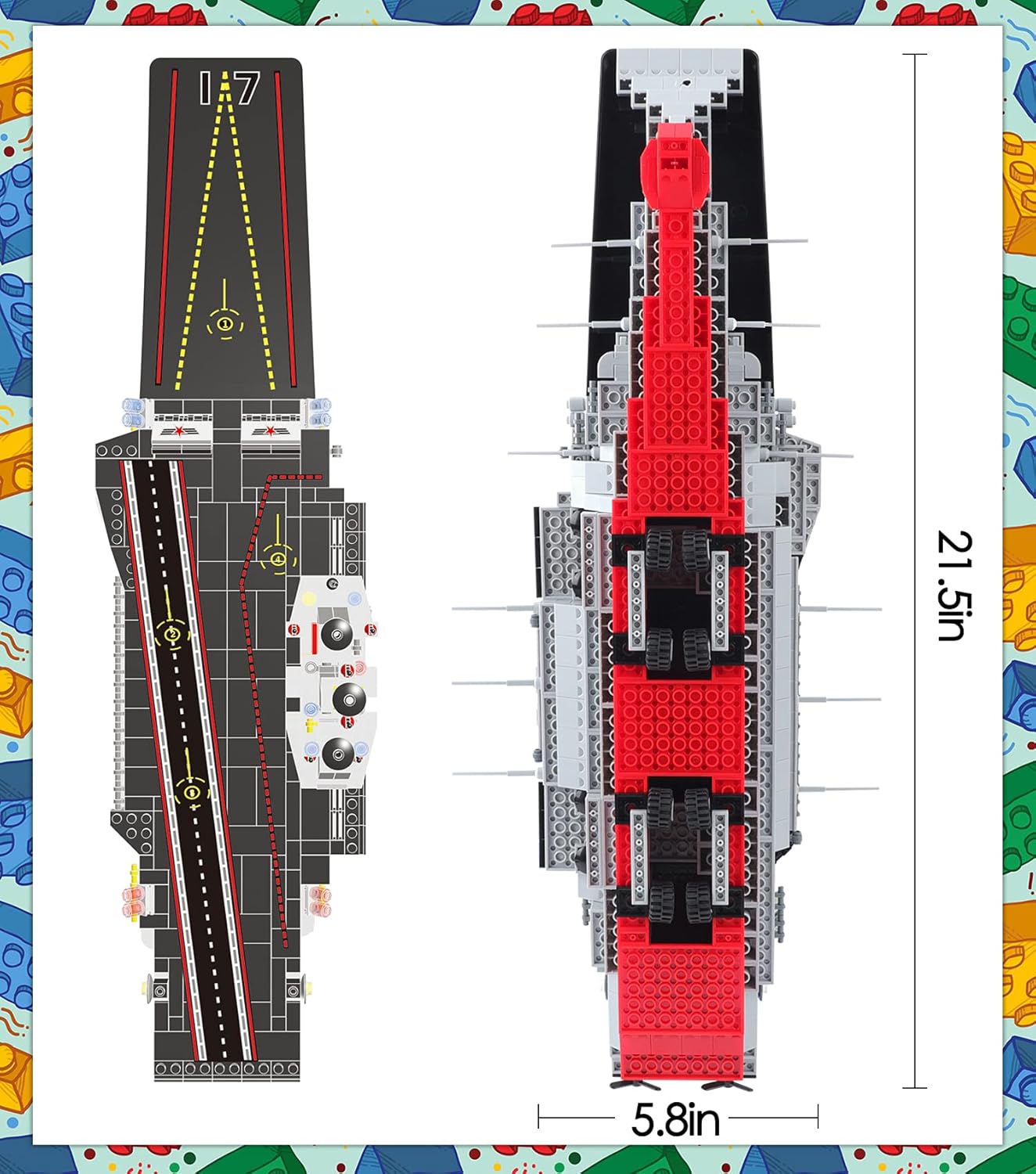 1131 Pieces Military Aircraft Carrier Building Blocks Set C4669