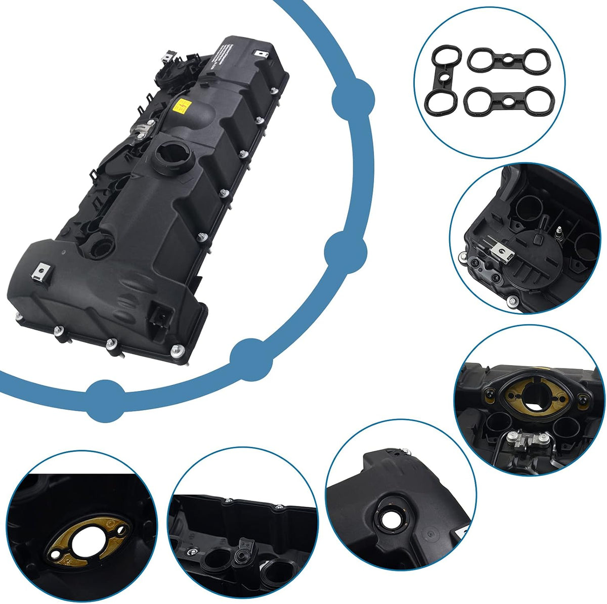 Engine Valve Cover with Gaskets & Bolts A490