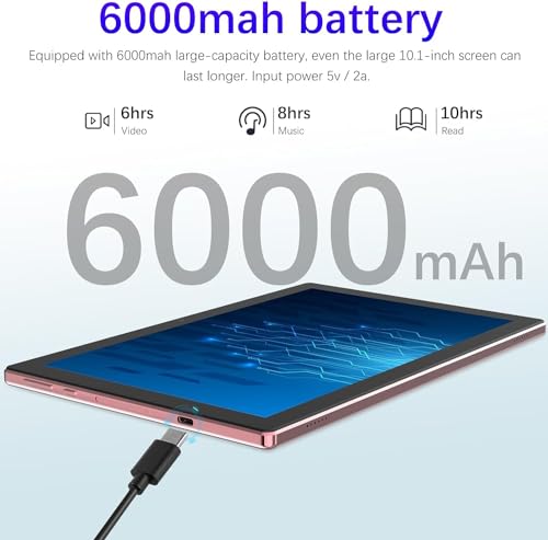 Android Tablet 10.1 Inch 64GB+4GB 8MP Dual Camera 6000mAh W905094