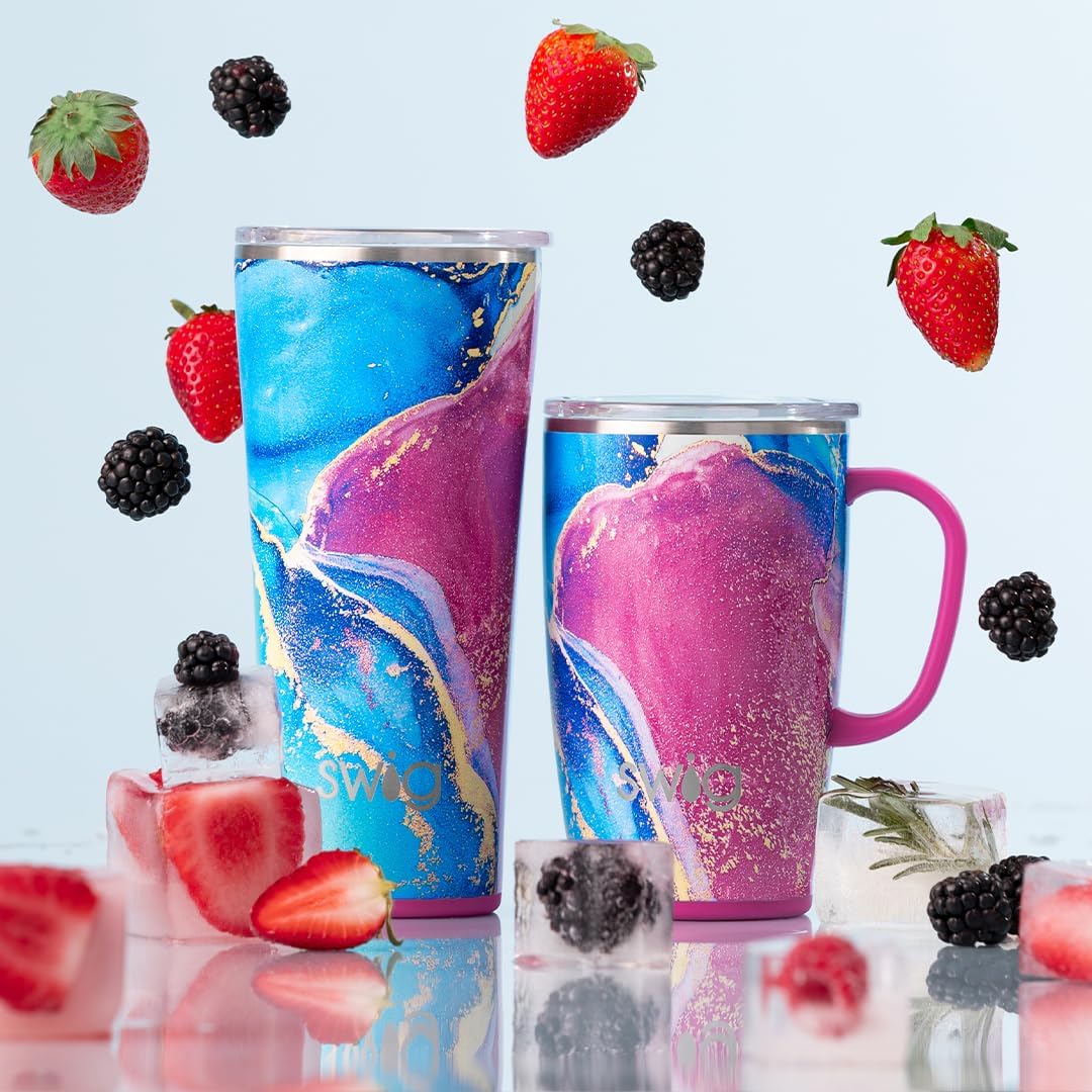 18oz Insulated Stainless Steel Travel Mug with Handle and Lid W981914