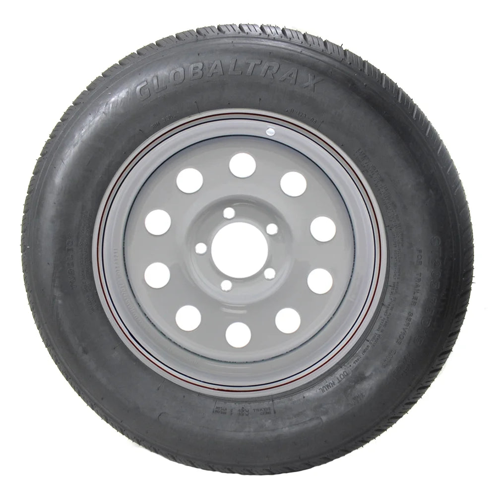 5 Bolt White Mod Wheel Trailer Tire W41510