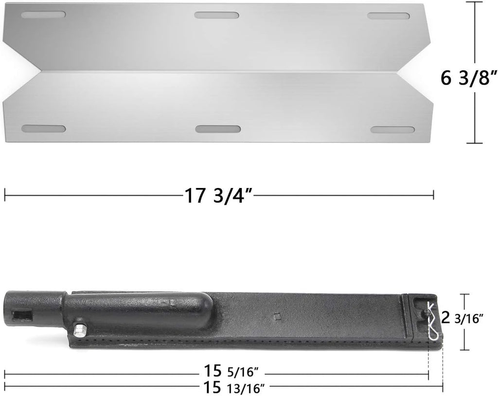 17 3/4” Heat Plates and 15 13/16” Burners Replacement, Pack of 2 N221592
