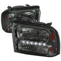 Smoke Euro Headlights with LED Z6336