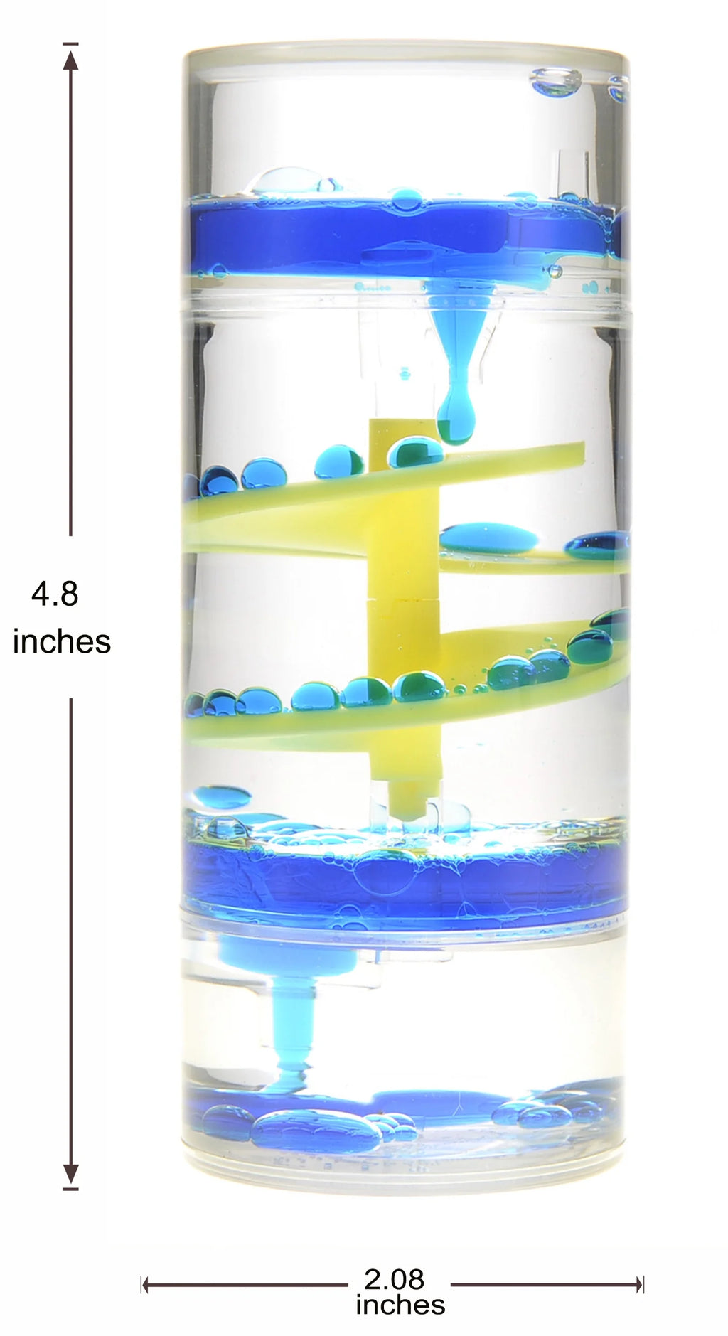 Blue Spiral Cylinder Motion Bubbler Z762756