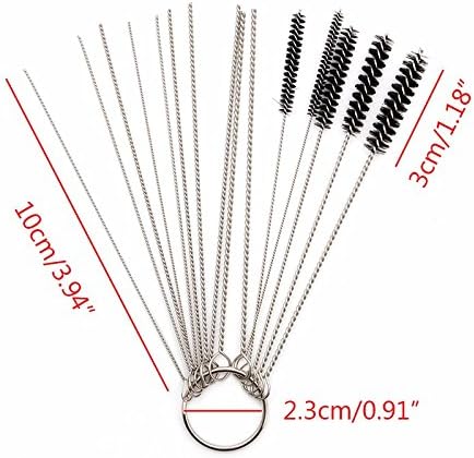 Carburetor Carbon Dirt Jet Cleaner Tool Kit 10 Cleaning Needles with 5 Brushes Pack of 2 U5867