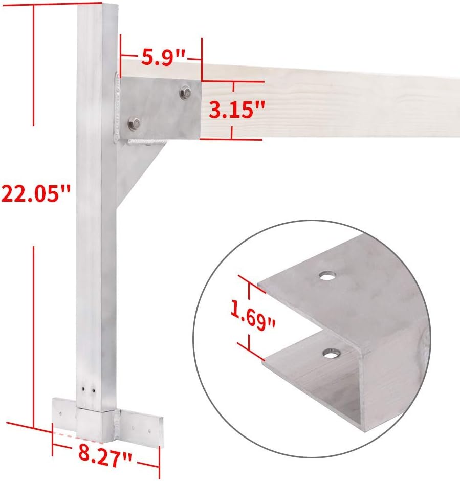 Aluminum Roof Ladder Rack Bracket for Trailers O5524