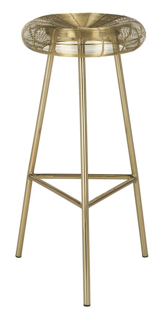 Gold Wire Weaved Counter Stool C78578