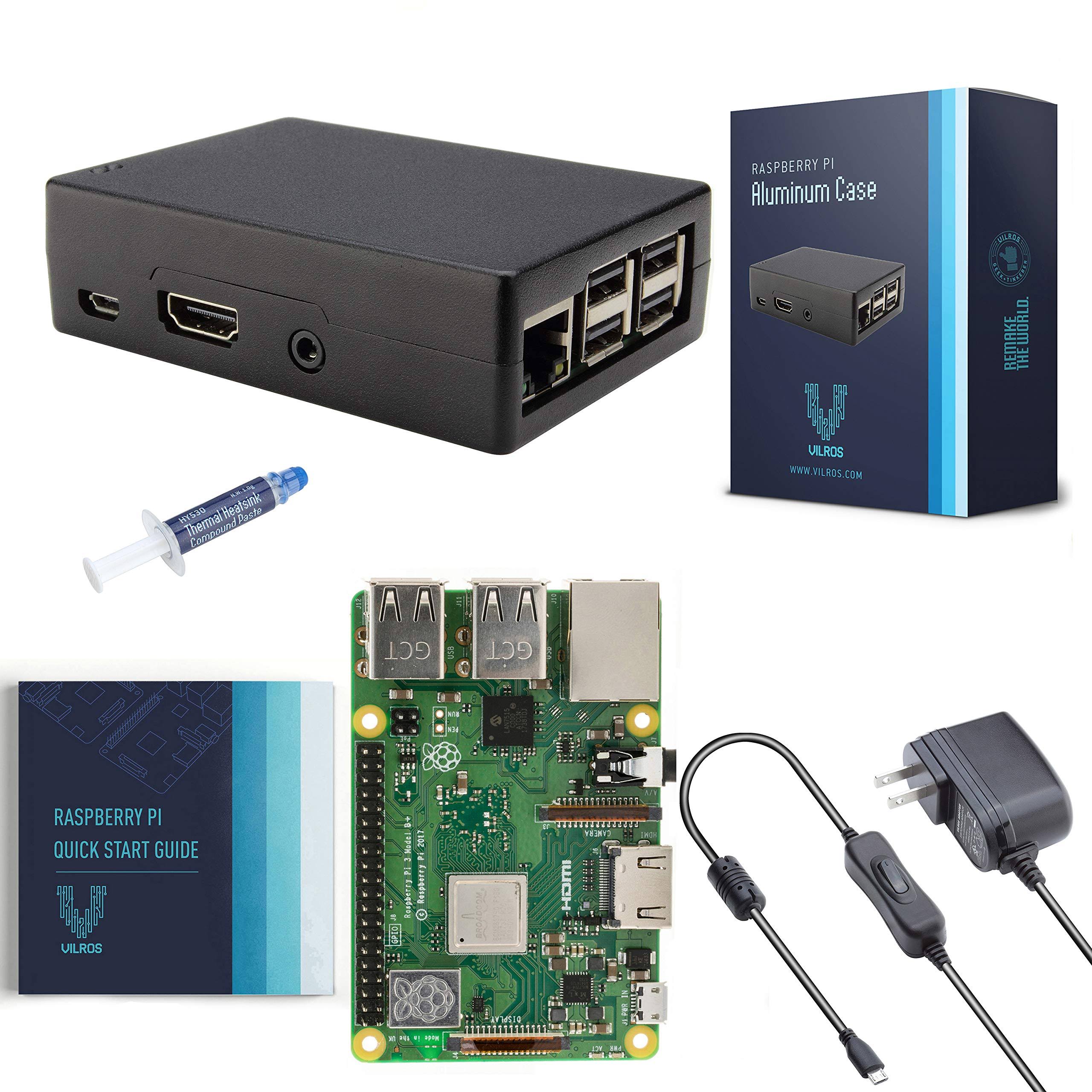 Raspberry Pi 3 Model B+ Basic Starter Kit with Aluminum Alloy Cooling Case S903