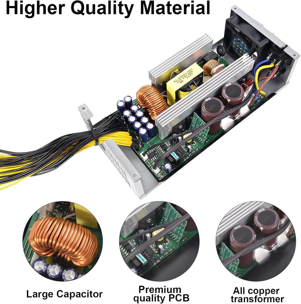 2000W 2U Mining Power Supply with Power Cable Y262499