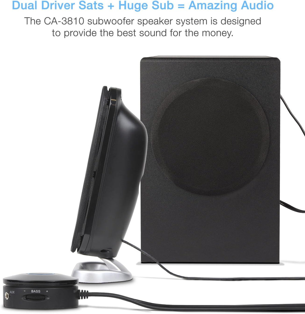 2.1 Subwoofer Speaker System, 80W, Pack of 2 H100075
