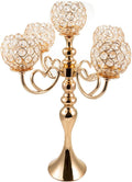 Gold Crystal Candle Holders, Pack of 2 M6701