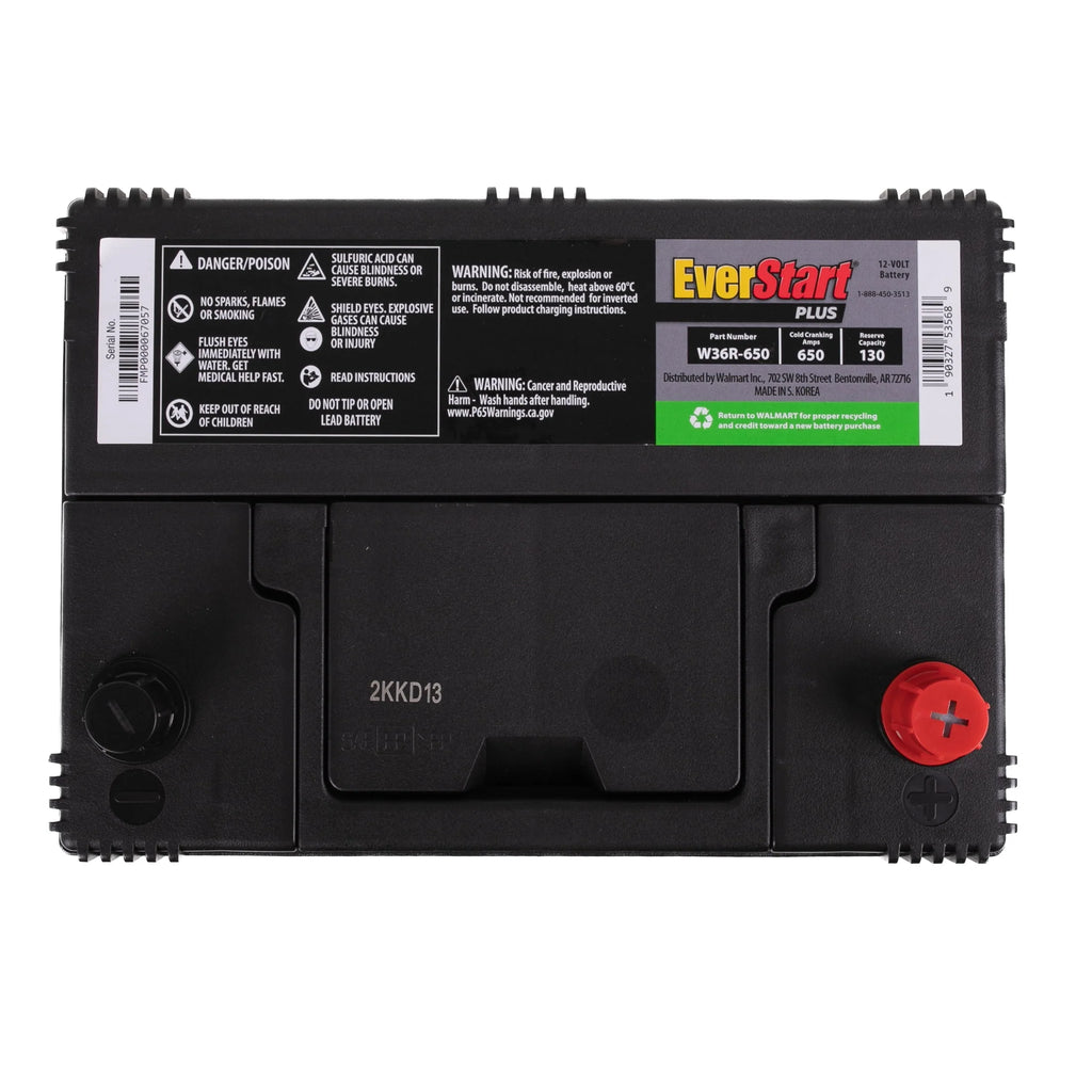 Lead Acid Automotive Battery, Group Size 36R-3 (12 Volt/650 CCA) O826970