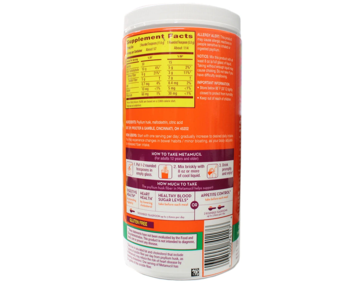 23.3 Ounce Psyllium Fiber Powder, No Sugar, Unflavored J6590
