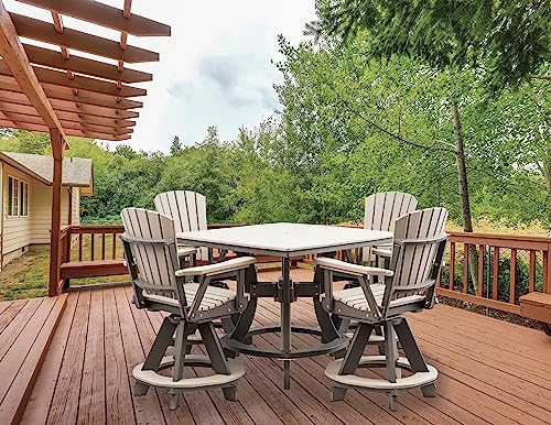 4 Person Poly Adirondack Counter Height Table Set E787