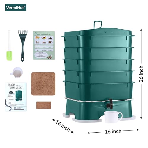 Dark Green Worm Composter S1295