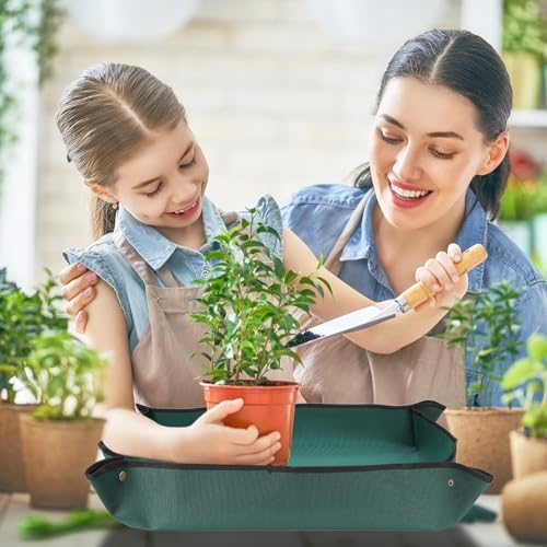 39.4" x 29.5" Waterproof Plant Repotting Mat with Garden Tools O7295