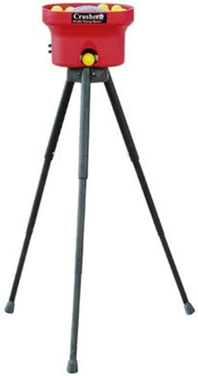 Small Ball Baseball and Softball Pitching Machine with 1 Dozen Balls K222326