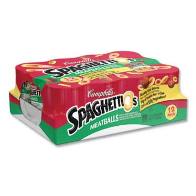 15.6 Oz Canned Pasta with Meatballs, 12 Pack J862791