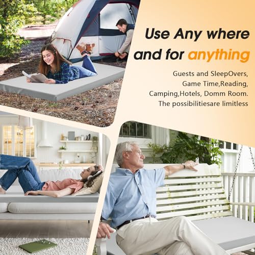 2in Memory Foam Camping Mattress Topper (75 x30) Y495164