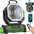 20000mAh Rechargeable Portable Camping Fan with LED Lantern T96100