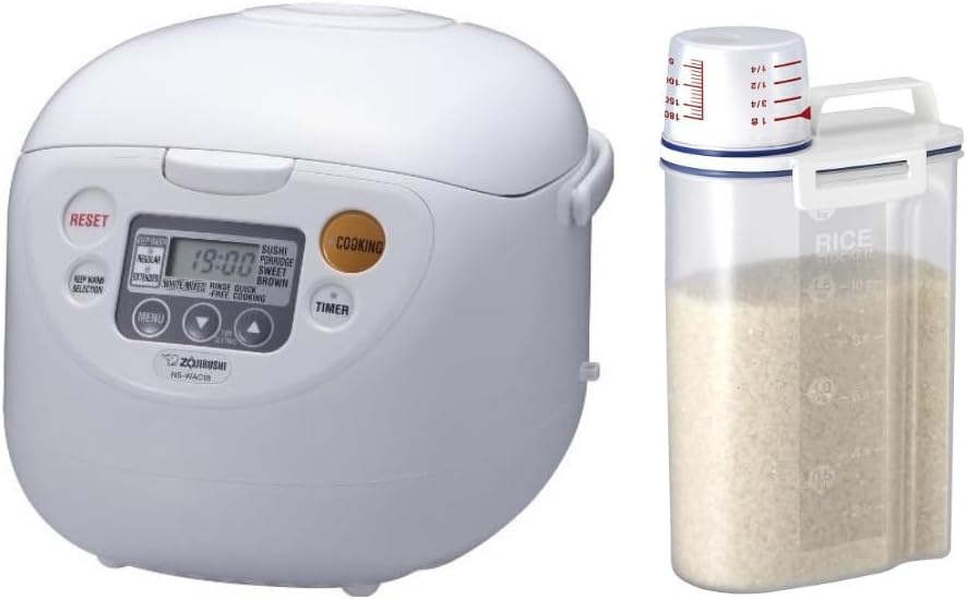 10-Cup Micom Rice Cooker and Warmer with Rice Container Bin N381749