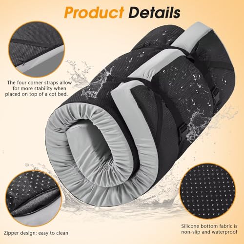 2in Memory Foam Camping Mattress Topper (75 x30) Y495164