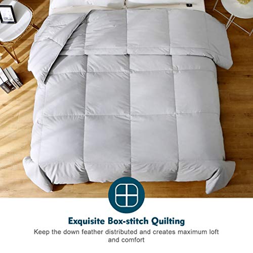 100% Organic Cotton Quilted Medium Warm King Comforter (106x90, Ivory White) U612305